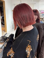 ネオリーブ クーロ(Neolive curro)&nbsp;小顔タッセルボブ×チェリーピンク[ダブルカラー/ブリーチ]