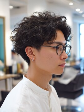 クレビアテン(CreBiA ten_) メンズ/波巻きパーマ/マッシュショート