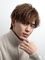 ネイビー(NAVY) ラフ質感×透明感ブラウンの色気ショートウルフ