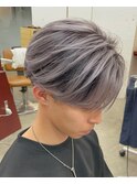 ホワイトシルバーグレーバレイヤージュ