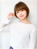 【yuka】大人可愛いアッシュブラウンショート20代30代40代