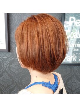 アース 富谷店(HAIR & MAKE EARTH) 丸みショート×オレンジベージュ(^-^)v