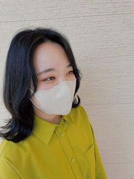 ジップ 浜田店(zip) 外ハネミディアム×30代オシャレセミディ