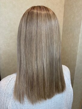 アース コアフュールボーテ 川中島店(EARTH coiffure beaute) ミルクティーベージュケアブリーチ韓国