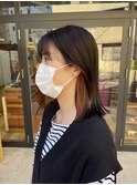 【ケイ】#鎖骨ライン切りっぱなし #オレンジイヤリングカラー