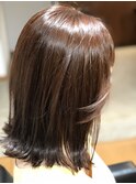 大人可愛い艶イルミナカラー外ハネ