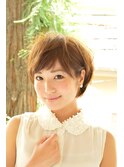 前髪長め大人小顔ショート30代40代50代 藤沢