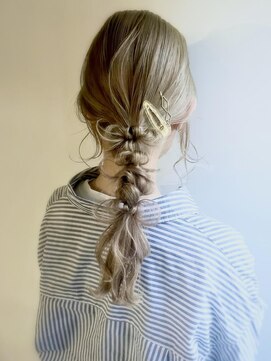 エル セルカ 高田馬場(el CERCA) 結婚式二次会パーティーヘア×編みおろしスタイル【高田馬場】