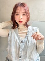 ケイト(kate)&nbsp;【kate 大宮】ピンクブラウン×外ハネミディ