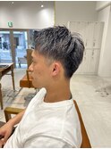 アッシュブラックカルマパーマベリーショートダークアッシュ