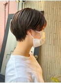 ハンサムショート/透明感/オリーブブラウン