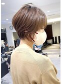 30代40代50代絶壁解消前髪あり小顔前下がりショートボブ