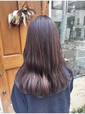 ラベンダーグレージュ ロングウェーブ