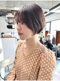 襟足スッキリショートボブ 福岡 パーマ デジタルパーマ 髪質改善
