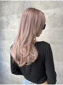 【レイヤーカット】【ハイトーンピンク】