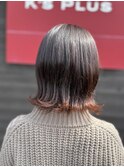 ブリーチなしの裾カラー