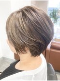 白髪ぼかし30代40代50代60代伊丹大人ショート大人ボブ