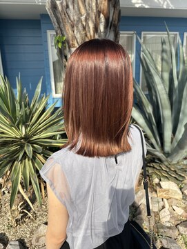 マリブヘアリゾート 太田店(malibu hair resort) ピンクブラウンカラー
