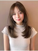 大人可愛いナチュラルロングレイヤー