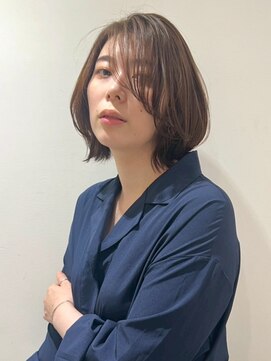 アイウィル(Ai WilL) ベージュカラー ブリーチなし ワンレンボブ レイヤーカット