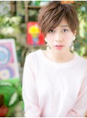 前下がり丸みショート外国人風マッシュパーマh4川口20代30代40代