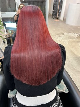 バンクスヘアー(BANK'S HAIR) 艶感チェリーレッドストレート