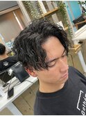 ウェット雰囲気リッチスパイラルシャギーマッシュフリックパーマ