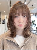 おしゃれ女子ウルフヘア/レイヤーボブ/外ハネボブ/春カラー