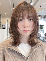 シェル 津山の手店(shel) おしゃれ女子ウルフヘア/レイヤーボブ/外ハネボブ/春カラー
