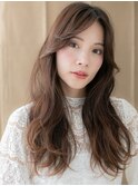 ミルクブラウン韓国風巻き毛先パーマヨシンモリX北浦和30代40代