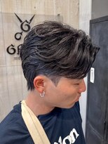 メンズサロン ガウディ 三宮店(men's salon Gaudi)&nbsp;ニュアンスパーマ×メンズツーブロックセンターパート