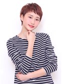 愛されショート　小顔アッシュ 簡単スタイリング