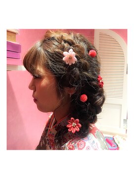 ロンド 表参道店(Lond) 和風編み込みヘアアレンジ