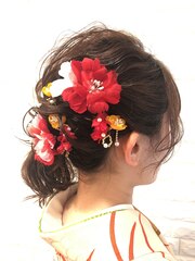 卒業式ヘアセット