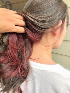 ヘア メイク ココ(hair make coco) 【グレージュ×ワインレッド】