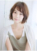 ゆる毛先のバルーンボブ