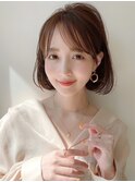 【BAYROOM横浜】切りっぱなし大人ボブ×アーモンドベージュ
