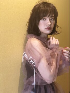 シェス 梅田茶屋町(shes) カジュアルボブ×カーキブラウンカラー