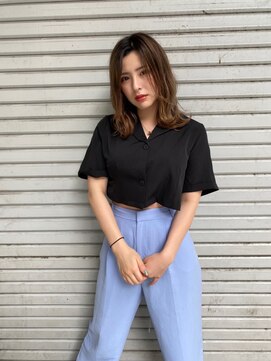 リアイス(Re:ICE) ミニウルフ/くすみブルー/流れるレイヤー/インナーハイライト