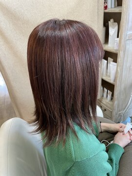 ハグエヴェック(HUG AVEC) ピンクハイライト/ピンク系カラー