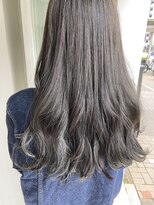 インビテーション(invitation)&nbsp;Aラインロング・ハイライト有・暗髪・オリーブカラー