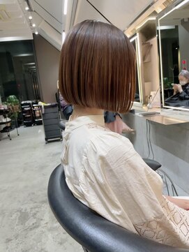 リール 銀座(R'EEL) 地毛風ストレート×顎ラインボブ