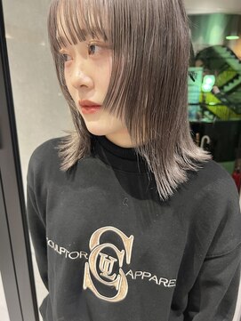 ラミエバイメルト 下北沢(lamie by melt) 顔まわりレイヤーグレージュ透明感カラーブリーチ【村上】