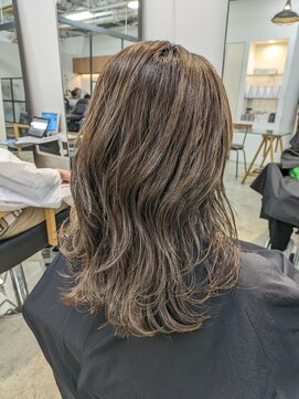 ナンバースリー 溝の口店(Number Three) ハイライト×グレージュ