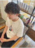 波巻きパーマ