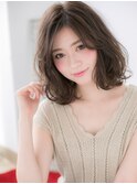 センター北/髪質改善/ミルクティーアッシュ!ウェーブミディアムj