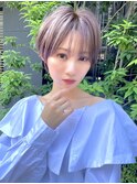 ミルクティーベージュ ドーリーショート 博多美容室