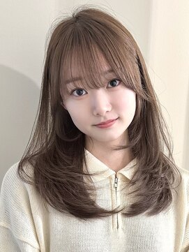 アンカーバイナチュラル(anchor by natural) 韓国風/レイヤー/小顔/前髪カット/髪質改善/グレージュ/透明感