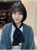 ワンレンボブ　ぱっつんボブ