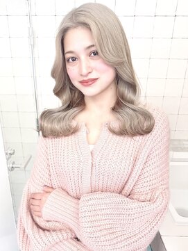 フウ(fuh) milk tea grege/ハイトーン/ブリーチカラー/ブリーチ/学割